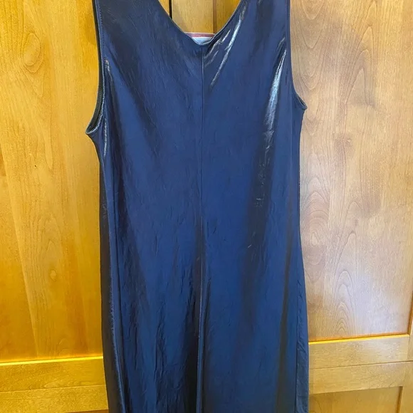 MaxMara Navy Talete Satin Midi Dress - Picture 9 of 13